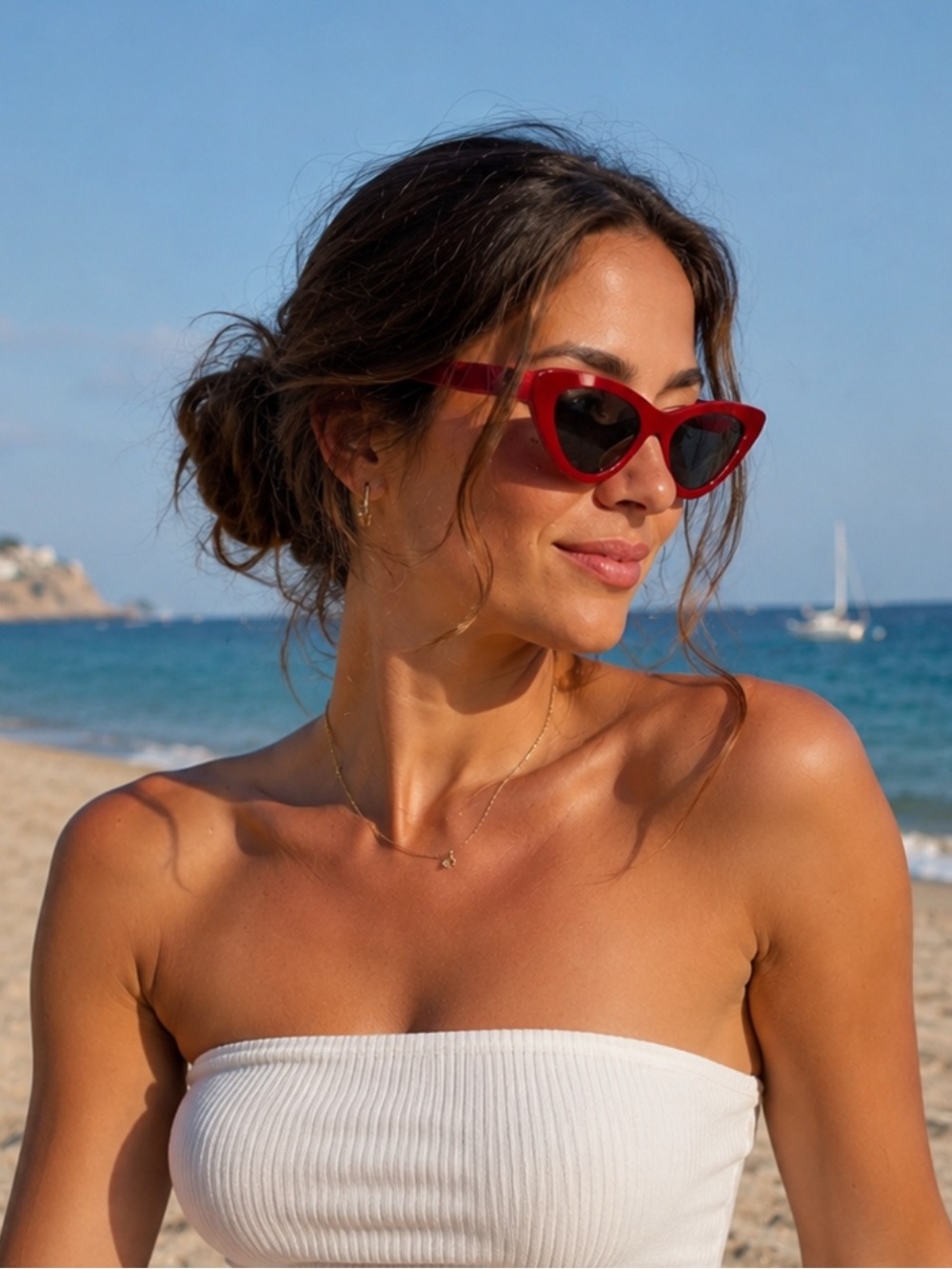 Red Cat Eye Sunglasses - Women Accessories